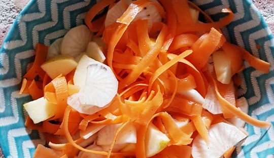 salade croquante radis carotte pomme citron vinaigre de cidre